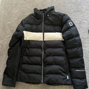 Boys size 14 Reima black puffer jacket and snow pants.